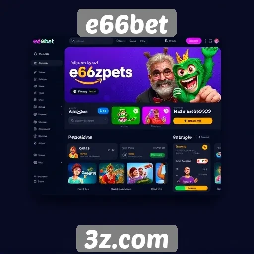 Interface do usuário do e66bet é intuitiva e acessível